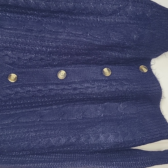 STYLE & CO NWT CHUNKY NAVY CARDIGAN SZ LARGE - Picture 2 of 13